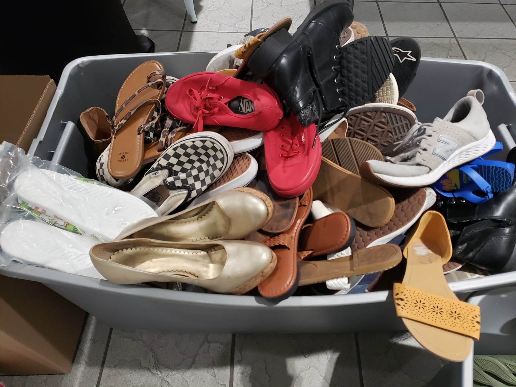 Shoes donated for community outreach