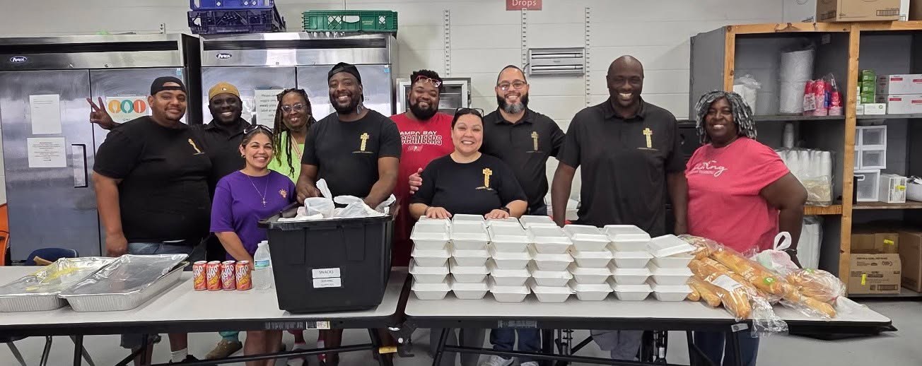 Forged Forward Foundation kitchen team preparing meals together