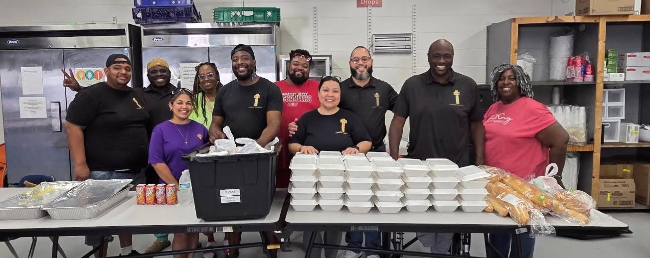 FFF full team preparing meals and supplies