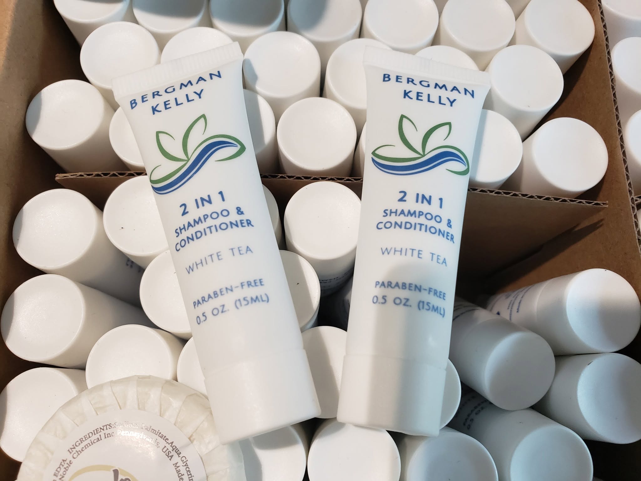 2-in-1 shampoo and conditioner hygiene supplies for outreach kits