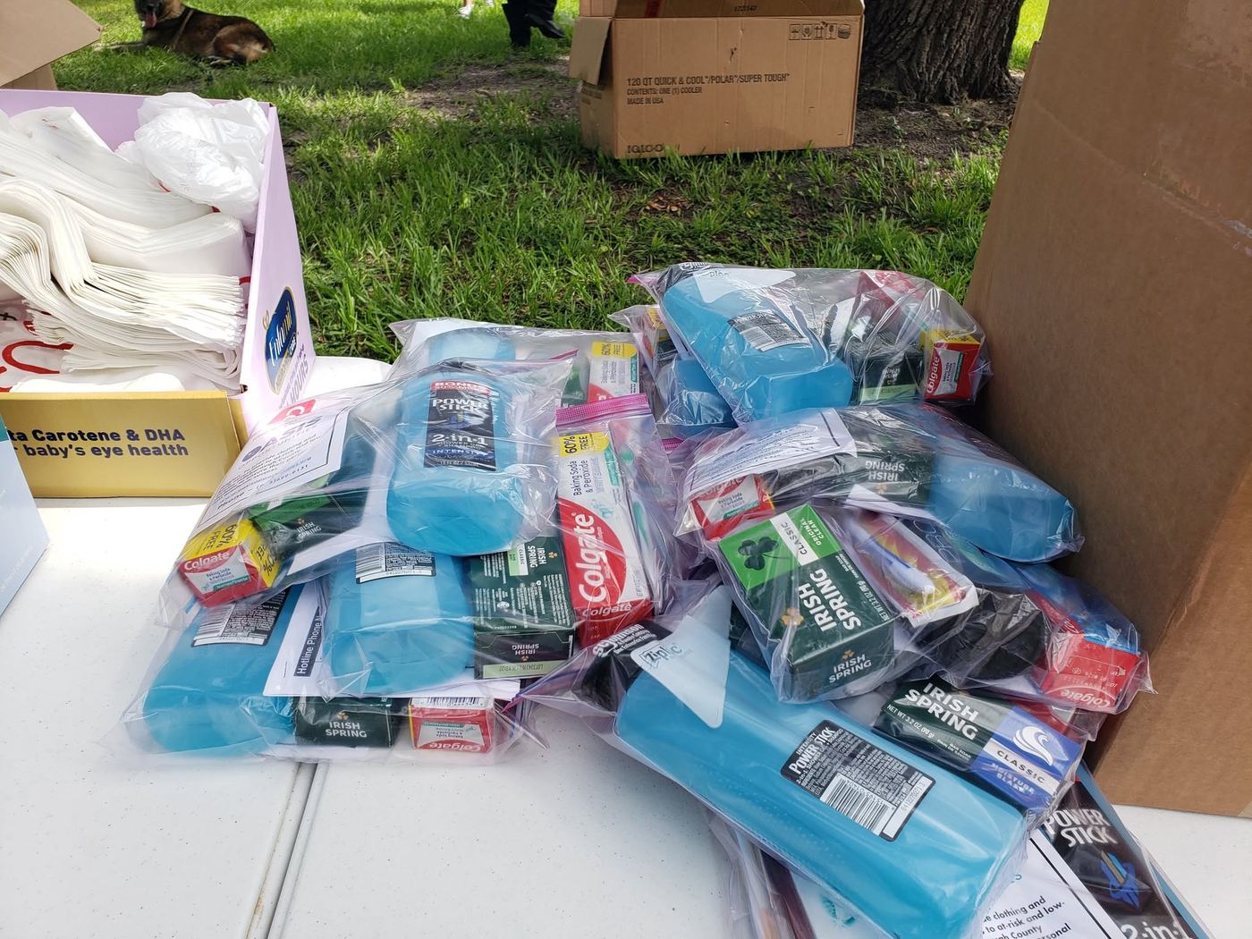 Completed hygiene care kits