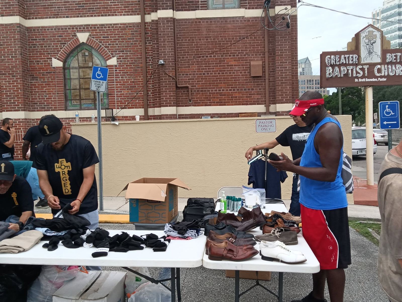 FFF team serving at a community partnership outreach table