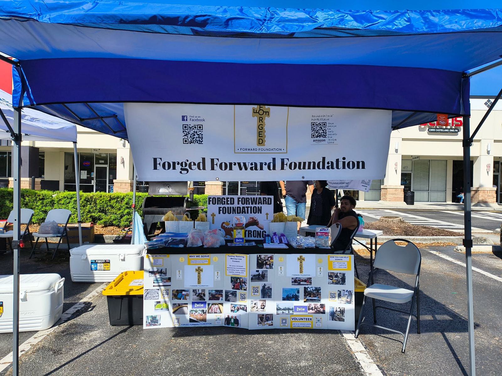 FFF community outreach booth with volunteers