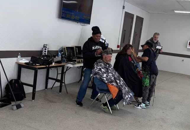 Community haircut and care services offered through partnership